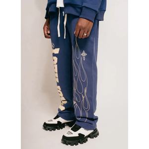 กางเกงวอร์มขาบานของผู้ชายกางเกงวอร์มขาบานผ้าปักลาย - Product Image 4