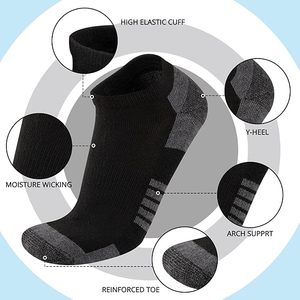 Wholesale Anti-Slip Anti-Bacterial Crew <b>Socks</b> Custom Logo Men's Sports White <b>Socks</b> Custom Logo Women's Sports White <b>Socks</b> - Product Image 3