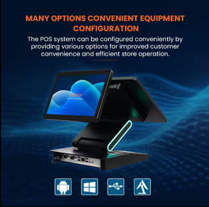 15.6インチインタラクティブタッチスクリーン<span class=keywords><strong>POS</strong></span>端末80 mmサーマルプリンターと小売店用 - Product Image 4