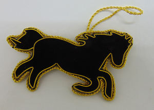Luxury Decorations Xmas Decorative Hanging <b>Ornaments</b> Luxury Christmas Tree Decorations Hand Embroidery Running Horse - Product Image 4