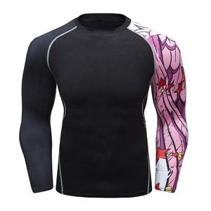 Camiseta Deportiva Larga para Hombre de Fabricante Profesional, Logotipo Personalizado, Ropa Deportiva, Nuevo Diseño, Transpirable, Anti-UV para MMA - Product Image 5