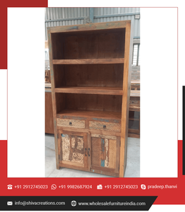 Antique Style <b>Reclaimed</b> <b>Wood</b> Storage Cabinet 2-Door 2-Drawer Eco-Friendly Furniture for Home Office Bedroom for Apartment Living - Product Image 4