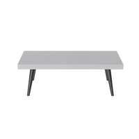 Tendance du moment 2025 : Table basse moderne en béton avec base en acier, taille personnalisable, usage polyvalent et montage facile