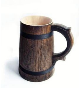 Tasse en bois faite à la main tasse à café en bois d'acacia rustique polonais naturel - Product Image 3