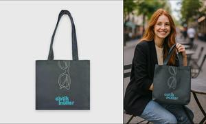 Venta caliente bolso de hombro de algodón gris con mango largo personalizado impreso reutilizable bolso de tela ecológico al por mayor - Product Image 2