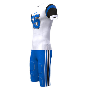 <b>White</b> Blue Sport Wear Good Selling Sublimation Printed Customized Logo & Design American <b>Football</b> Uniform BY AMAZING INDUSTRIES - Product Image 2