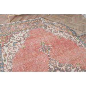 Turkish Vintage <b>Runner</b> Rug 0.6x11.7 ft, <b>Red</b> Wool Rug - Product Image 5