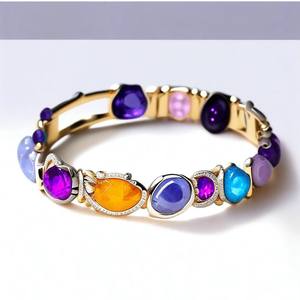 Bracelet en plaqué or 18 carats pour femmes et filles, bijoux d'usine de nouveau design pour cadeau de fête de mariage, avec perles et diamants, vente en gros - Product Image 4