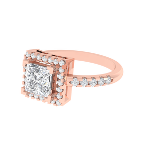 Anillo Solitario de Plata de Ley 925 con Circonita Cúbica, Chapado en Oro Rosa y Rodio, con Certificado BIS - Product Image 2