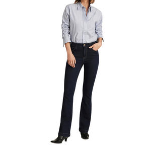 Jeans de Mujer al por Mayor, Personalizados OEM ODM, Mezclilla Premium, Cintura Alta, Pantalones Holgados, Producción de Moda Directa de Fábrica - Product Image 1