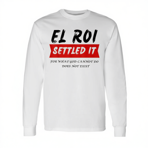 T-shirt a maniche lunghe El Roi - Dio <span class=keywords><strong>non</strong></span> può fare ciò che <span class=keywords><strong>non</strong></span> <span class=keywords><strong>esiste</strong></span>, ispiratore, modello IT per uso promozionale - Product Image 2