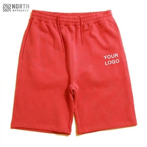 Shorts en molleton décontractés pour hommes de haute qualité, taille mi-haute, séchage rapide, vente en gros, tissu en coton doux, fermeture à cordon de serrage pour l'été - Product Image 6
