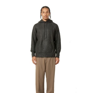 OEM Personnalisé Hommes Casual Pullover Fluffy Mohair Sweat à capuche Brossé Polaire Tissu Jacquard Tricoté pour l'hiver - Product Image 2