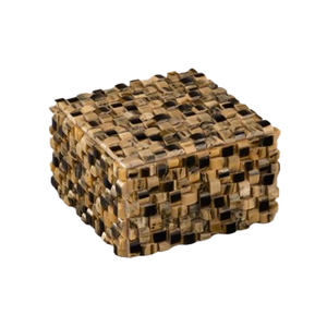 Decorative <b>Resin</b> Work Diamond Pattern <b>Jewellery</b> Box Black and Brown Bone Work Polished Finishing Factory Direct Price - Product Image 2