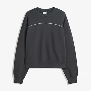 Conjunto de sudadera y Jogger informal para hombre 2025 con costuras en contraste, ropa atlética suave y cómoda, elegante chándal de dos piezas - Product Image 5