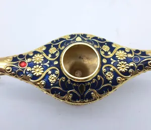 เตาเผากำยานแบบโคมไฟอะลาดินหลากสี ทำจากทองเหลือง สำหรับใช้ในพิธีทางศาสนา ทนทานและเป็นธรรมชาติ มีบริการออกแบบตามสั่ง - Product Image 6