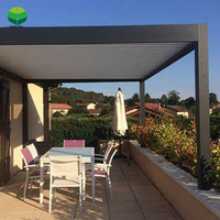Couverture de terrasse électrique Offre Spéciale Gazebo Toit à persiennes étanche Pergola extérieure bioclimatique en aluminium