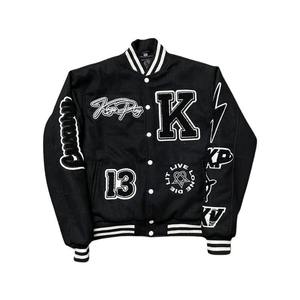 Chaquetas Unisex bordadas lisas en blanco hechas a medida, chaqueta de béisbol Letterman para hombre, chaqueta Bomber personalizada para hombre - Product Image 4