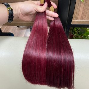 Vente en gros de qualité supérieure Extensions de cheveux en vrac de cheveux vietnamiens Texture droite couleur rouge 8-30 pouces - Product Image 1