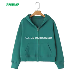 Nouveau design, meilleure qualité, sweat à capuche zippé unisexe en molleton bouclette, effet vieilli, délavé à l'acide, logo brodé, 100% coton - Product Image 2