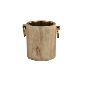 Échantillon disponible en gros seau à glace en bois refroidisseur de vin ensemble de bar seau refroidisseur de vin 1L avec poignée meilleure vente - Product Image 1