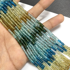 Venta al por mayor de cuentas de piedras preciosas multicolor multiapatita simple Rondellel forma rebordear suministros - Product Image 4