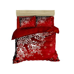 Juego de Funda Nórdica Navideña Clásica y Festiva, Ropa de Cama de Algodón Ranforce para el Hogar, Impresión Digital Doble, Elegante Ropa de Cama Navideña - Product Image 3