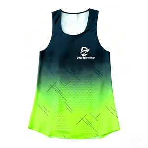 Manufacturer Supply Custom Sublimation Print Quick Dry Unisex Summer Running Marathon Gym Fitness Running Singlet Training <b>Vest</b> - Product Image 4