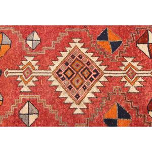 3.6x12.9 ft Vintage Turkish Rug, <b>Runner</b> Rug, <b>Red</b> Wool Rug - Product Image 3