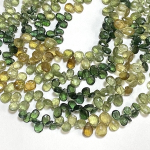 Cuentas de piedras preciosas naturales facetadas de multiapatita de alta calidad, Briolette en forma de almendra y pera, tienda de cuentas de piedra al por mayor - Product Image 3