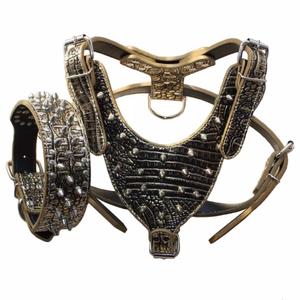 Arnés de cuero para tirar del peso del perro mascota para perros grandes Chaleco de entrenamiento resistente - Product Image 6