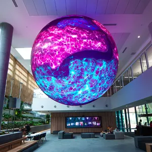 इनडोर 360 डिग्री की अगुवाई वाली गेंद स्क्रीन फुल रंग क्लब क्षेत्र के नेतृत्व में प्रदर्शन पार्टी राउंड की अगुवाई गेंदों का वीडियो