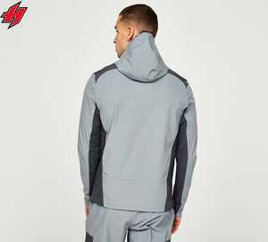 Conjunto de chándal cortavientos de dos piezas con bloque de Color de nueva tendencia, conjuntos de prendas de vestir para hombre, chaqueta cortavientos de nailon, conjuntos de chándal para correr - Product Image 2