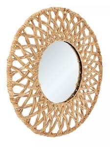 Espejo de ratán de Vietnam ecológico de alta calidad, colgante decorativo de jacinto de agua personalizado para el hogar o el Hotel, característica de lujo - Product Image 2