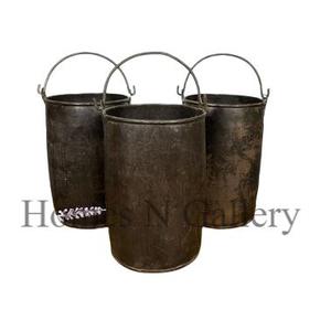 Handmade Rustic Designer Galvanized Metal Iron High Quality Vintage Finish Large <b>Small</b> Outdoor Garden Decor <b>Pots</b> Home Plants - Product Image 6