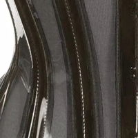 Corset gothique amincissant taille haute en PVC respirant noir avec armatures en acier, contrôle ferme à haute compression, taille plus