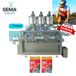 Sport running riding energy gel one hanf open gel filling snap sachet packing machine