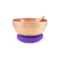 Vendeur de confiance proposant un ensemble de bols chantants tibétains en bronze faits à la main, personnalisables, de style bouddhiste, outil de méditation et de bien-être pour le yoga et la santé mentale