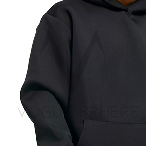 Oem Sweat à capuche en polaire épais et surdimensionné personnalisé Streetwear Mode décontractée Manteau grande taille pour hommes Pull ample uni à capuche - Product Image 4