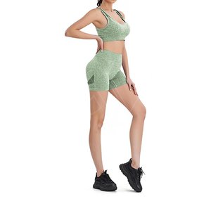 Entraînement 2 pièces solide Yoga ensemble pour femmes Fitness sport séchage rapide respirant écologique vêtements actifs de haute qualité personnalisé - Product Image 6