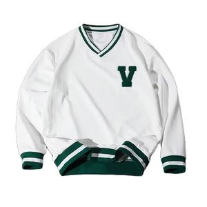 Sudadera con Capucha de Felpa para Mujer, de Alta Calidad, para Invierno, Estilo Escolar y Universitario, Corte Holgado, Cuello en V, Manga Larga, Bordado de Chenilla - Product Image 1