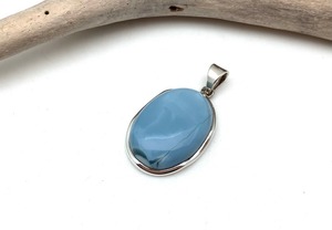 Collar de Plata de Ley 925 Estilo Boho Clásico para Mujer, Chapado en Rodio, con Ópalo Azul, Joyería Hecha a Mano, Regalo para Esposas, JESSICA - Product Image 4