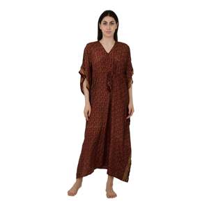 Women's Summer Silk <b>Blend</b> Maxi Dress Loose Fit Luxury Lounge Caftan Beachwear Nightie Nightdress Flowy Gown Swimsuit Cover Ups - Product Image 2