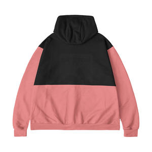 Sweat à capuche à fermeture éclair sur le côté pour homme, sur mesure, streetwear, lourd, deux tons, contraste de couleurs, fabricant de vêtements en gros - Product Image 2