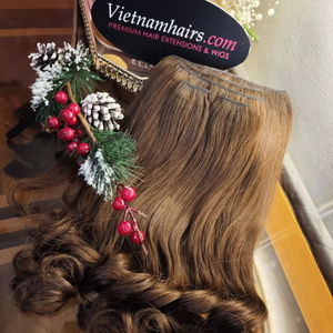 Vente en gros 2025 Meilleure Qualité 100% Extensions de Cheveux Humains Vietnamiens Vierges Clip-In Wave Curl Styles Body Model Raw Competitive - Product Image 1