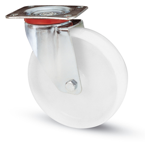 Ruota Girevole per Carrelli in Nylon Art.118bis Diam. 125 mm - Piastra 115x85 mm - Product Image 1