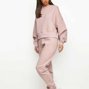 Sweat à capuche femme en coton bio de haute qualité pull à manches longues et demi-fermeture éclair en rose Logo avant personnalisable pour l'automne - Product Image 2