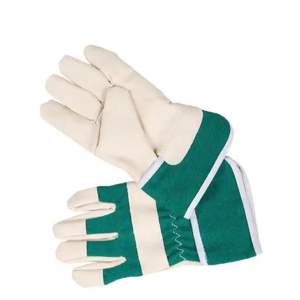Gants de sécurité industriels verts de qualité supérieure, en cuir de vache lisse, paume et poignets renforcés, usage général, résistance à la chaleur, durables, canadiens - Product Image 1