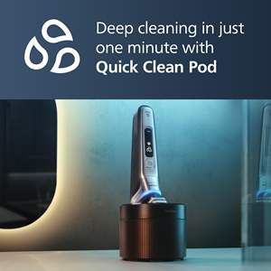 Afeitadora Eléctrica Húmeda/Seca para Hombre con Recortador de Barba Extraíble, Triple Cuchilla, Impermeable IPX7, Mini Afeitadora con Base de Carga y Estuche de Viaje - Product Image 3