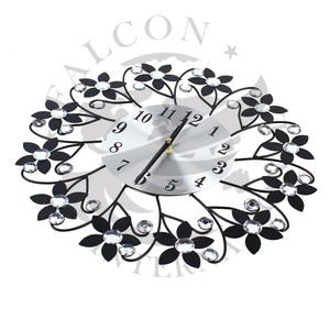 Fabricant en gros rétro nordique décoratif fer Art horloge murale transfrontalière maison salon Quartz horloge silencieuse visage unique - Product Image 6